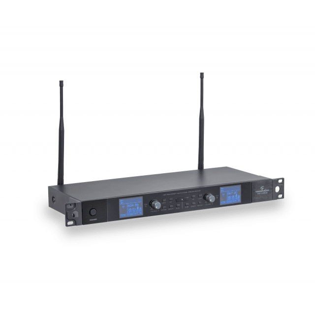 Sistema a Radiomicrofono Multicanale UHF True Diversity a doppio Microfono gelato 630-660MHz
