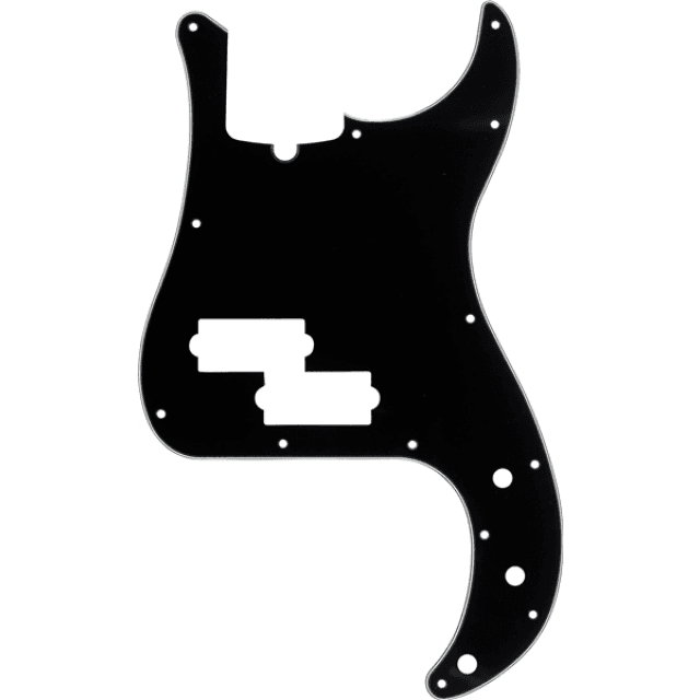 Pickguard, Precision Bass® 13-Hole Mount (with Truss Rod Notch), Black, 3-Ply