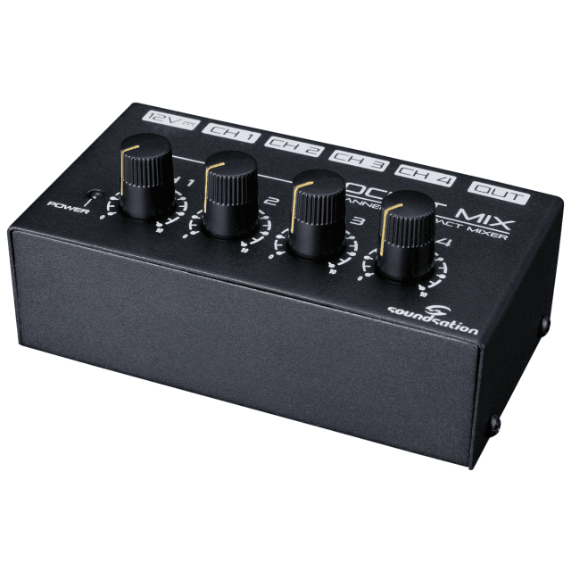 4 channel mini mixer with power supplier