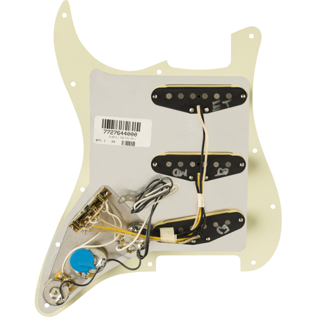 Pre-Wired Strat® Pickguard, Eric Johnson Signature, Mint Green 11 Hole PG