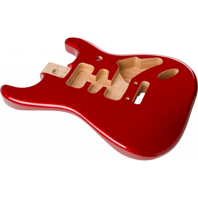 Deluxe Series Stratocaster® HSH Alder Body 2 Point Bridge Mount, Candy Apple Red