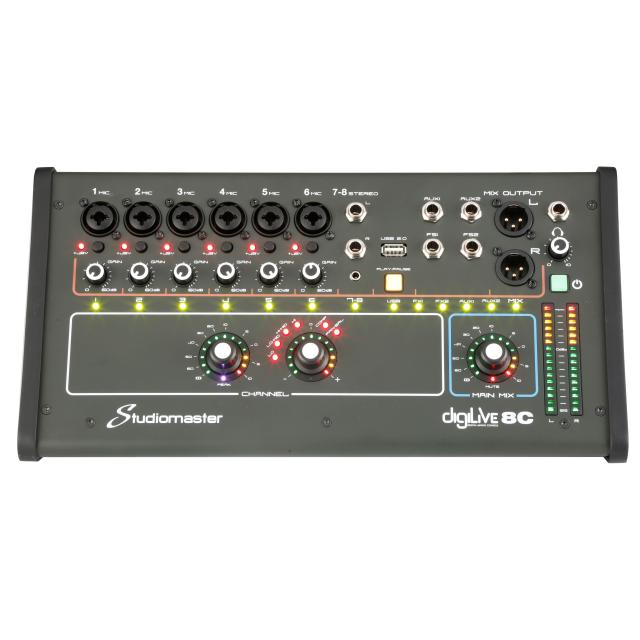 Mixer Digitale Ultracompatto a 8 canali e 2 Effect Bus con Telecomando