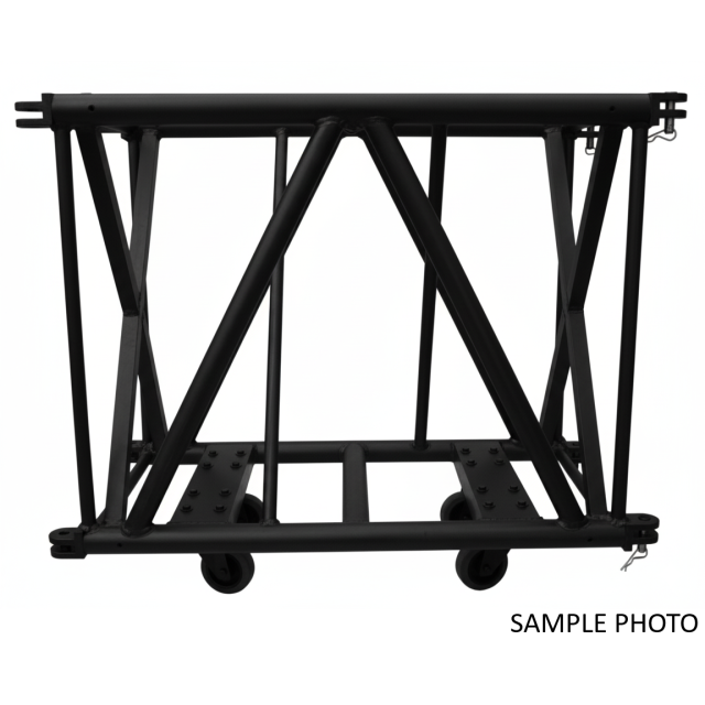 1 Meter Rectangular Truss Section for Heavy Loads with Wheels black (EC761MB)