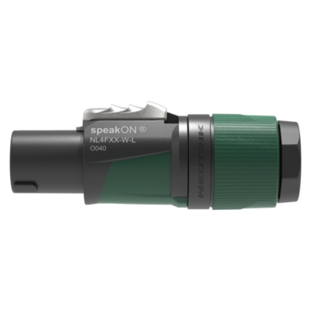 4-pole speakON connector with screw terminals, for cables from 10 to 16 mm