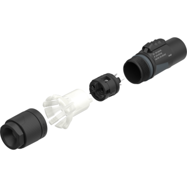 powerCON TRUE1 Male Cable Connector - Cable diameters 6 mm to 12 mm