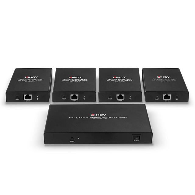 Extender Cat.6 Splitter HDMI 4K60 & IR 4 Porte, 70m