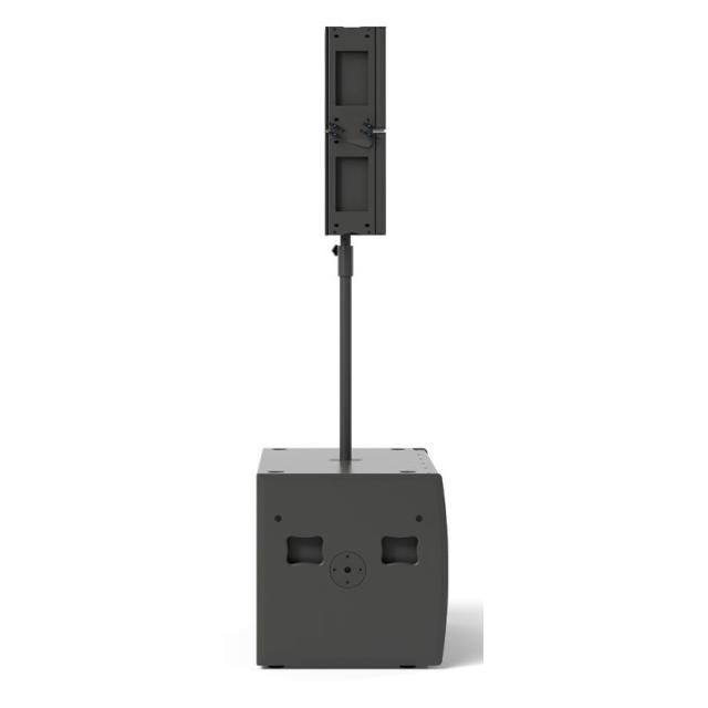 Sistema audio attivo con doppio subwoofer da 18" e due satelliti passivi coassiali da 12”, modulo amplificatore Powersoft™