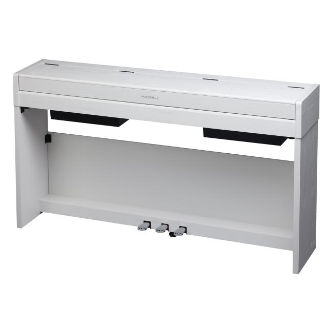 Compact digital piano with white finish