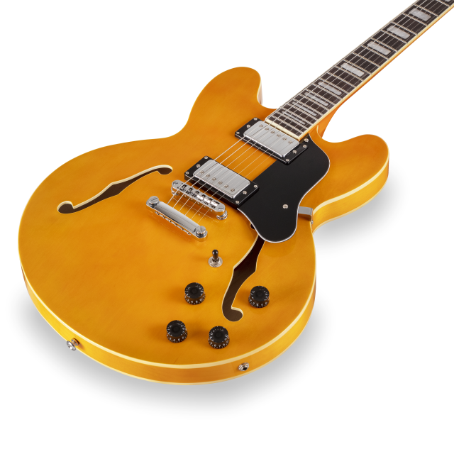 Double cutaway semi-acoustic guitar w/Humbuckers