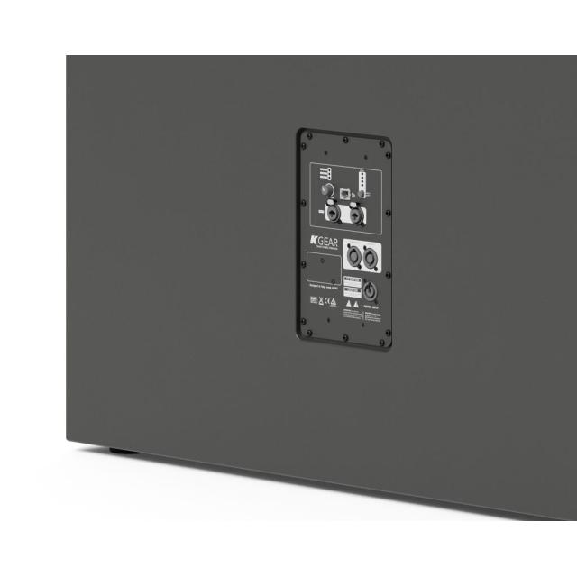 Sistema audio attivo con doppio subwoofer da 18" e due satelliti passivi coassiali da 12”, modulo amplificatore Powersoft™
