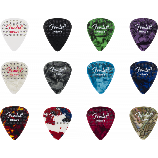 351 Dotted Celluloid Picks, 12-Pack, Heavy