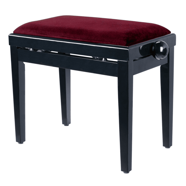 Adjustable glossy finish piano bench
