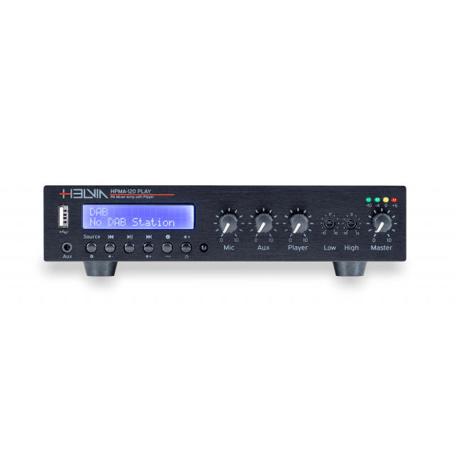 Single-Zone 120W Class-D Compact Mixer Amplifiers with DAB+, FM, USB, BT Player