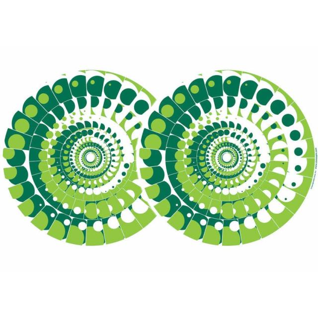 2x Slipmats Moon - green