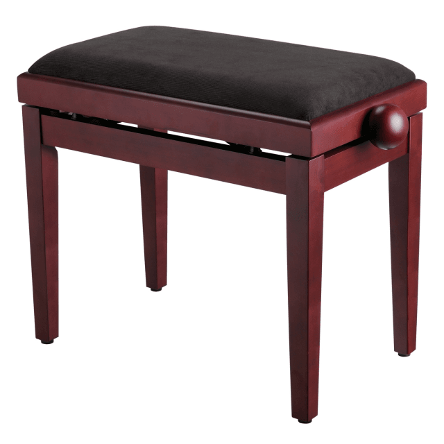 Adjustable satin finish piano bench