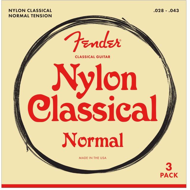 Set di Corde Nylon Acoustic 100 Clear/Silver Tie End Scalature .028-.043 Confezione da 3