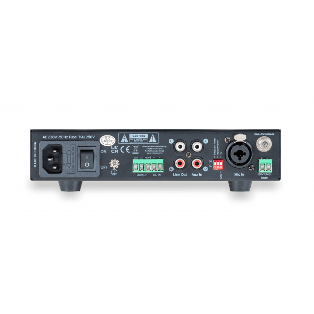 Single-Zone 60W Class-D Compact Mixer Amplifiers with DAB+, FM, USB, BT Player
