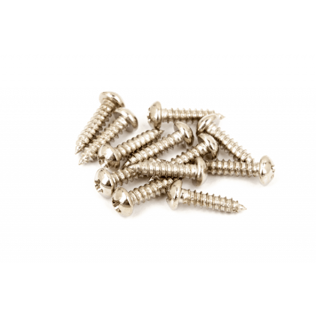 Pure Vintage Tuning Machine Mounting Screws, Nickel-Plated, (12 pcs.)