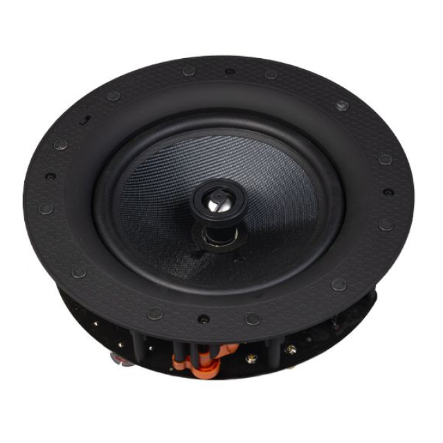 Diffusore passivo da 8" 160W a soffitto / a parete (griglia rotonda, colore nero)