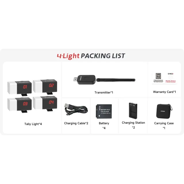 Wireless Tally Light System, 1000m Transmission Range, Up to 32 Dual-Color Indicator Lights Control, IP Remote Connectivity