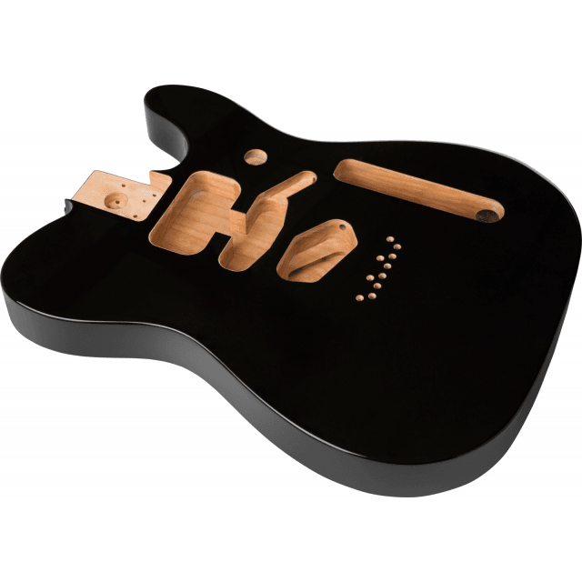 Corpo in ontano SSH Telecaster® serie Deluxe, nero