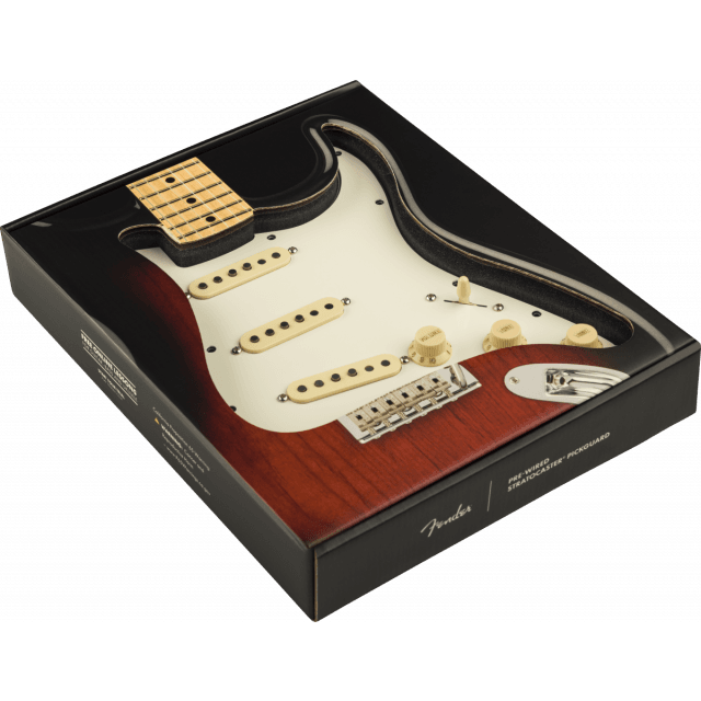 Fender Pre-Wired Strat Pickguard, Pure Vintage '65 w/RWRP Midde, Parchment 11 Hole PG