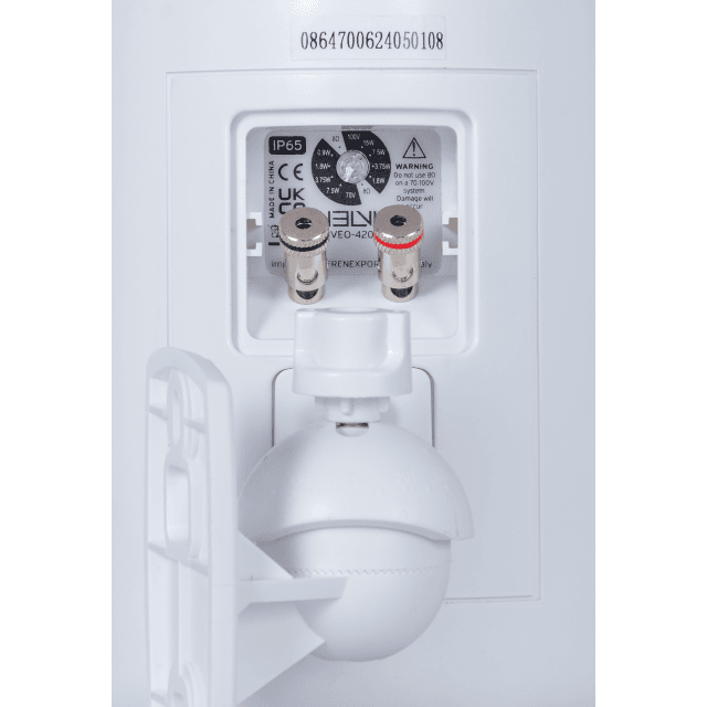 4" Waterproof 2-way Passive Wall-Mount Speaker Pair, White