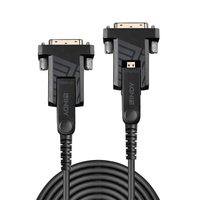 Cavo Micro-HDMI 4K60 Ibrido in Fibra Ottica con connettori HDMI & DVI removibili, 20m