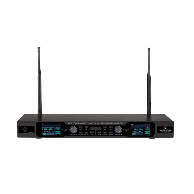 Sistema a Radiomicrofono UHF True Diversity Multicanale Doppio