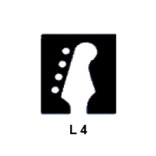 Electric Bass Machine Heads Set, L4, Chrome