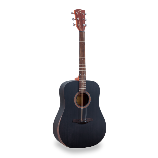 Dreadnought acoustic guitar with armrest