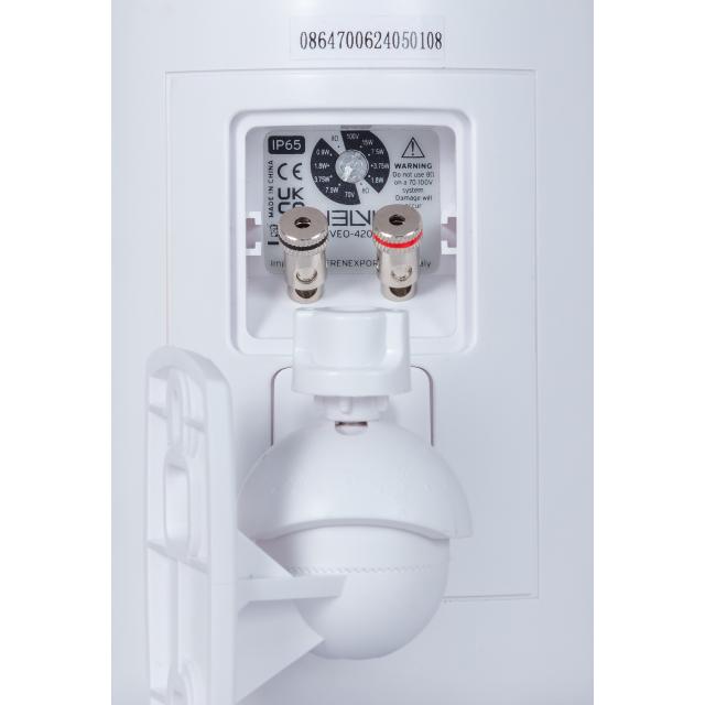 Coppia di Diffusori 4" Passivi 2-Vie a Parete da Esterno, Bianco