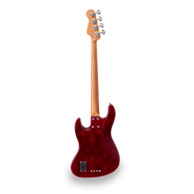 Electric bass with flamed top, roasted maple freboard and neck (4 strings)