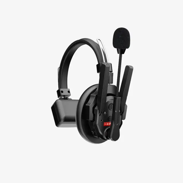 (9x unit, single-ear) 2-Way Intercom Headset Communication System, 500m Transmission Range