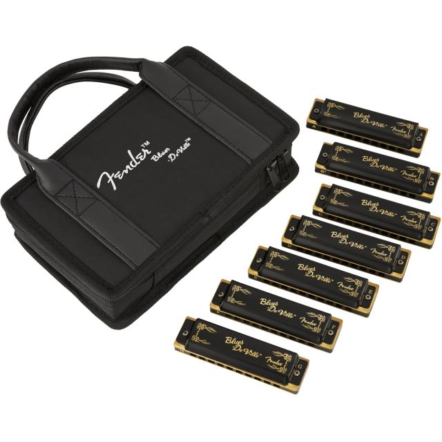 Blues DeVille Harmonica, Pack of 7, with Case