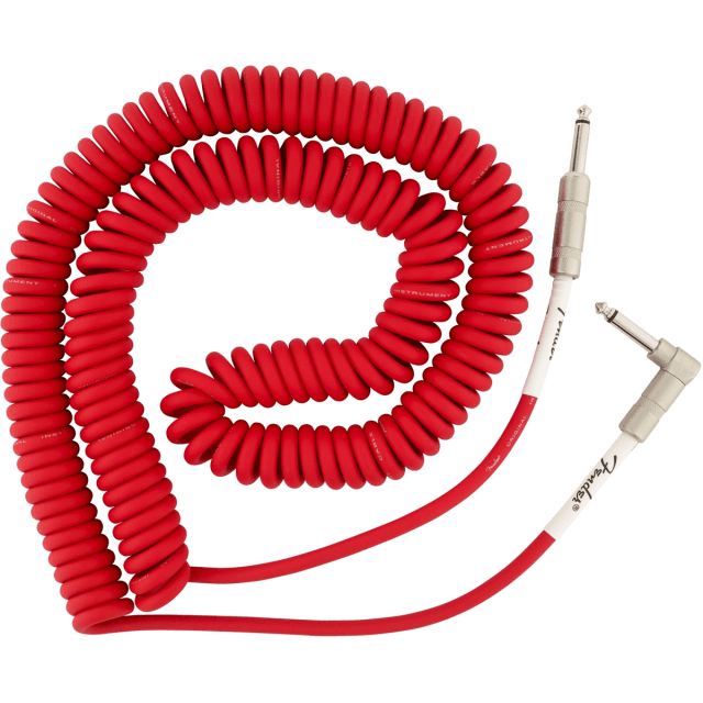 Original Series Coil Cable Straight-Angle 30' Fiesta Red