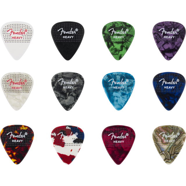 351 Dotted Celluloid Picks, 12-Pack, Heavy
