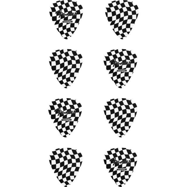 351 Celluloid Picks, Checkerboard, (8 pcs.)