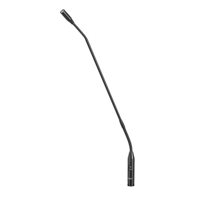 Microfono a collo d'oca cardioide con interruttore - lunghezza 55 cm, Nero