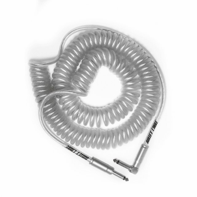 Coil Bullet Cable angled/straight 30ft - Clear