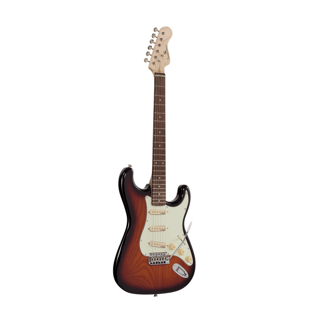 Double cutaway electric guitar with 3 single coils and vintage tuners (Wilkinson equipped, eco-rosewood fretboard)