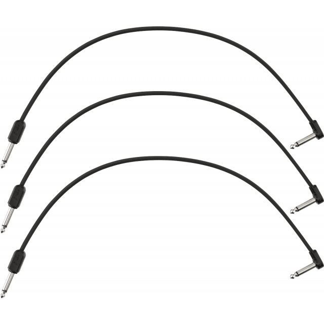 Pack da 3 cavi Patch Fender Blockchain 16", Straight/Angled