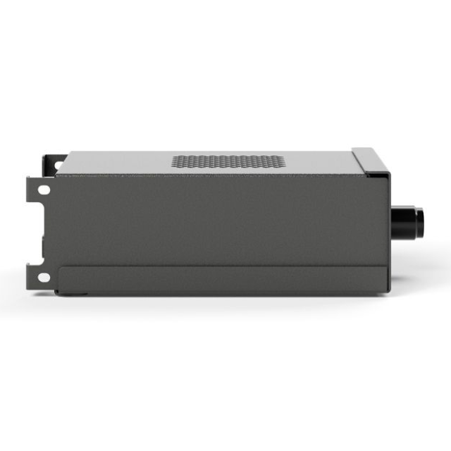 Ultra-compact stereo Class D amplifier, 2x125 W @ 2Ω, linkable, for fixed installations