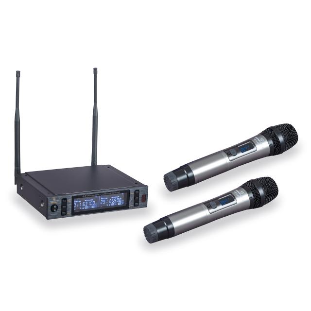 Radiomicrofono True Diversity con 2 Microfoni gelato 630-660MHz