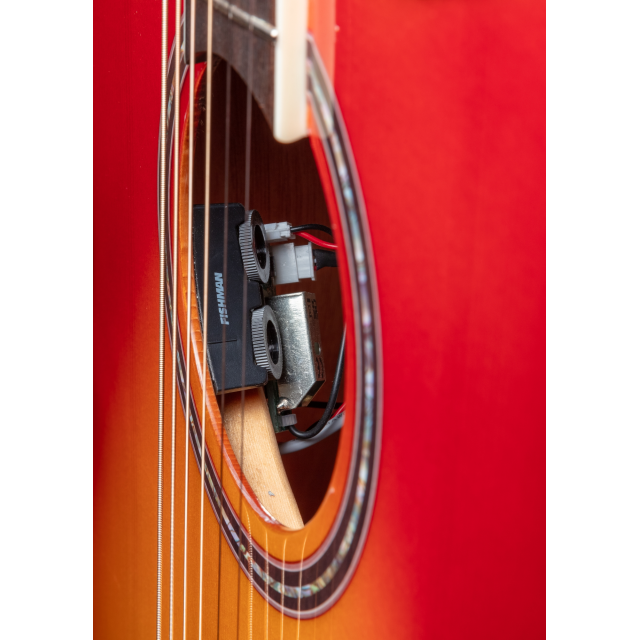 Cutaway acoustic guitar with preamp