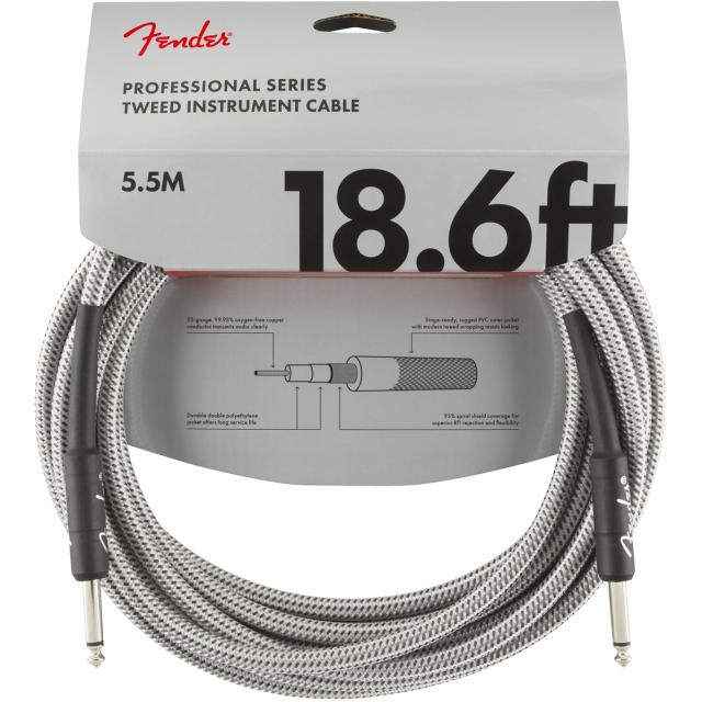 Cavo per strumenti serie Professional 18.6' White Tweed