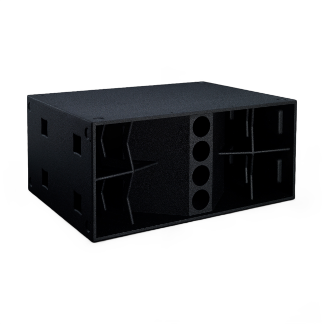 Dual 18” horn-loaded subwoofer – 3200 W AES – 4 Ohm