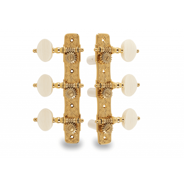 Classic Guitar Brass Machine Heads Set (Gold)