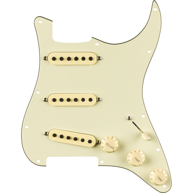 Pre-Wired Strat® Pickguard, Eric Johnson Signature, Mint Green 11 Hole PG