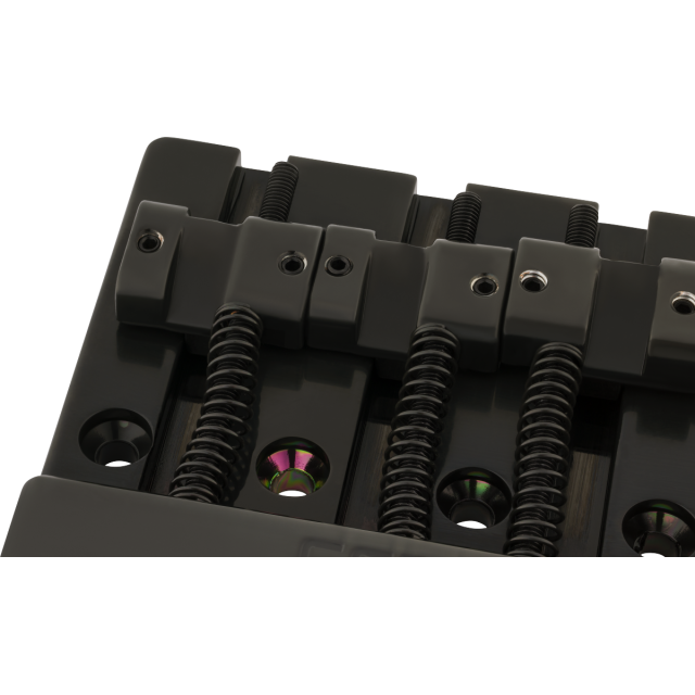 Ponte Fender HiMass 4-String Bass Bridge Assembly With Zinc Saddles, Black 0994407400